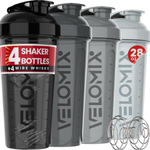 4-Pack 28oz Protein Shaker Bottles