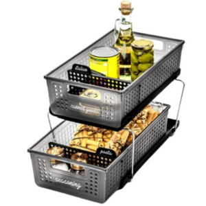 Madesmart 2-Tier Multipurpose Organizer w/Adjustable Dividers