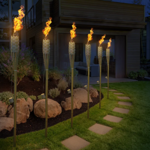 12-Pack Bamboo Tiki Torches