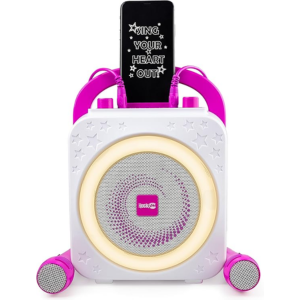 RockJam 10W Bluetooth Karaoke Machine w/Mics & Light