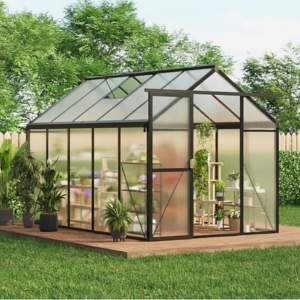 Polycarbonate 10' walk-In Greenhouse w/Sliding Lockable Door