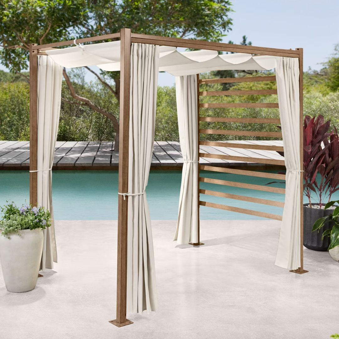 Better Homes & Gardens 25'' Outdoor Pergola w/Curtains