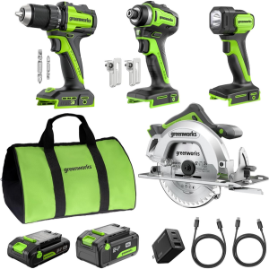 Greenworks 24V 4-Tool Combo w/Batteries