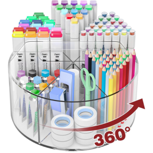 250-Piece Acrylic 360° Rotating Pen Holder