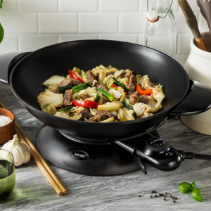 Aroma Housewares Nonstick Electric Wok w/Lid