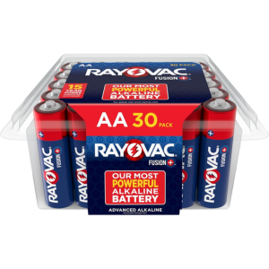 Rayovac Fusion 30-Count AA Alkaline Batteries
