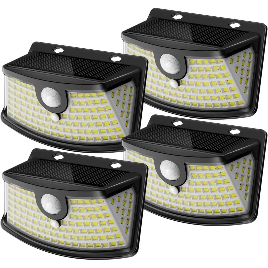 4-Pack Solar Motion Sensor LED Lights