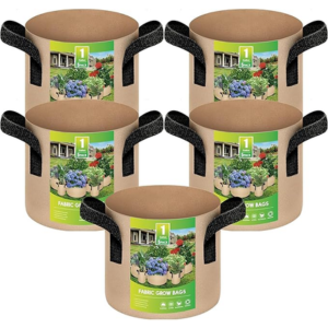 5-Pack 1Gal Fabric Grow Bags