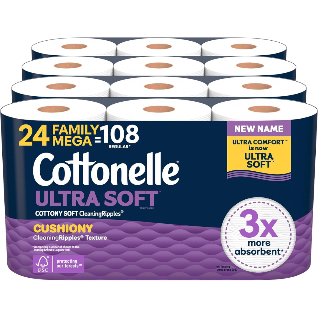 Cottonelle 48-Count Toilet Paper Mega Rolls