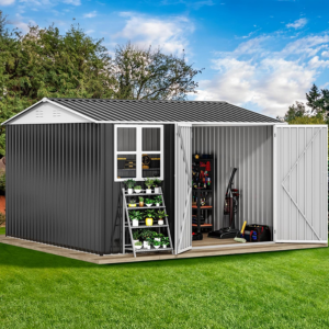 Metal 10' Waterproof Storage Shed