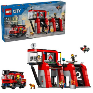 LEGO 843-Piece City Fire Station & Truck Building Set