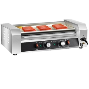 5-Slot Stainless Steel Electric 12-Hot Dog Roller