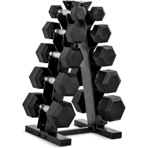 Cap Barbell 210lbs Dumbbell Set w/Rack