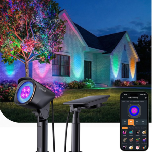 Linkind 2-Pack Smart Outdoor Solar Spot Light w/App