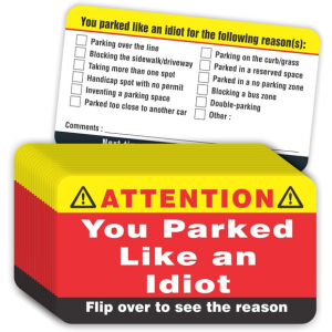 100-Pack You Parked Like an Idiot Business Cards