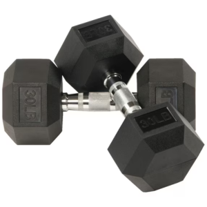 BalanceFrom 30lbs Rubber Hex Dumbbells Pair