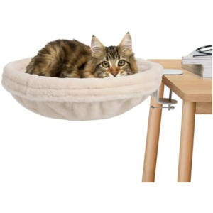 Faux Fur Cat Desk Bed