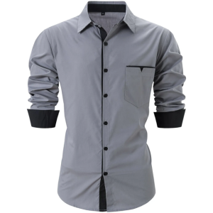 Men's Color Block Long Sleeve Shirt
