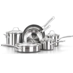 Calphalon 10-Piece Stainless Steel Cookware Set