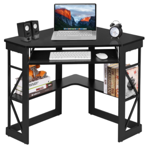 Wood & Metal Corner Computer Desk