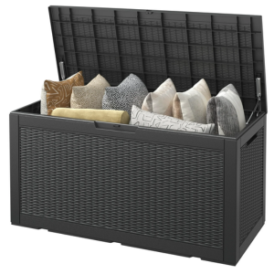 Waterproof 100Gl. Lockable Resin Deck Box
