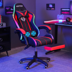 PU Leather RGB LED Massage Gaming Chair
