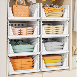 5-Pack Foldable Stackable Storage Basket