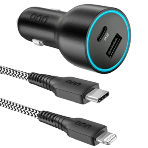 Onn 32W Dual USB-C & USB-A Port Car Charger w/Cable
