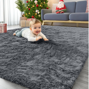 Fluffy Shaggy 4' x 5' Area Rug
