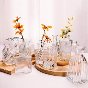 60-Piece Clear Glass Bud Vases