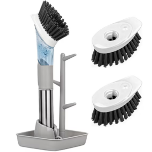 Soap Dispensing Dish Brush Set
