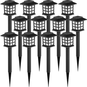 12-Pack LED Solar Pathway Lights
