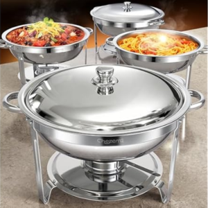 4-Pack Chafing Stainless Steel 5Qt. Dish Buffet Set