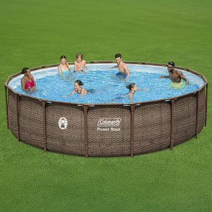 Coleman 18' Steel Frame Above Ground Pool w/Pump & Cover