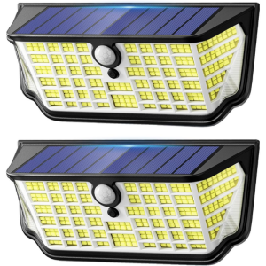 2-Pack Motion Sensor LED Solar Flood Lights