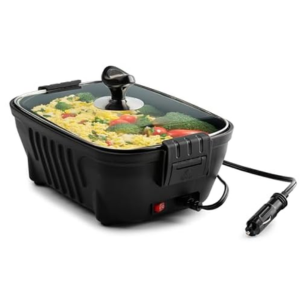 Zone Tech 12V Non-Stick Roaster w/Glass Lid
