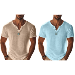 2-Pack Men's Linen T-Shirts
