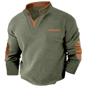 Men's Waffle Henley Shirt