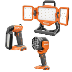 Ridgid 18V Cordless LED Stick, Panel & Spotlight