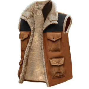Men's Faux Suede Fleece Vest