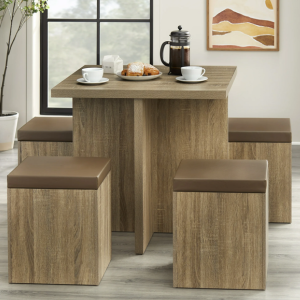 Mainstays 5-Piece Dexter Dining Set w/Storage Ottoman