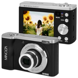 Minolta 56MP Dual Lens 5K UHD Video Digital Camera