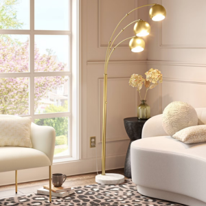 Metal 3-Head Globe Floor Lamp