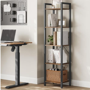 5-Tier Bookshelf w/Steel Frame