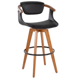 Mid Century PU Leather Bar Stool