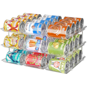 3-Tier 36-Can Automatic Rolling Stackable Can Organizer for Pantry