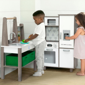 Delta Children Gourmet All-in-One Corner Play Kitchen w/Accessories
