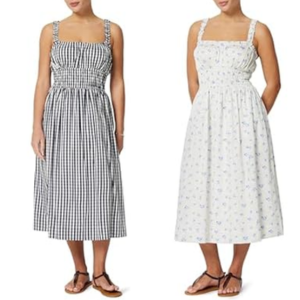Amazon Essentials Woven Cotton Sateen Dress