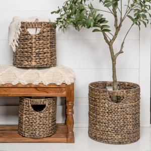 Set of 3 Nesting Hyacinth Storage Baskets