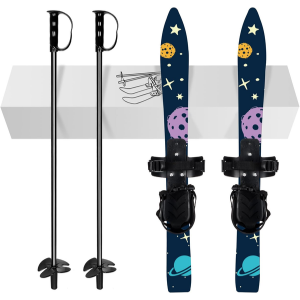 Odoland Kid's Beginner Snow Skis & Poles